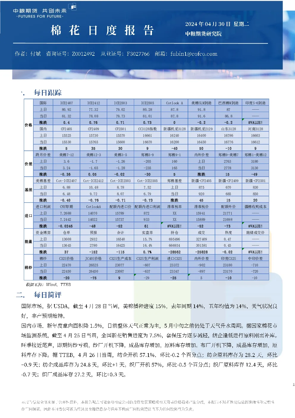 报告封面
