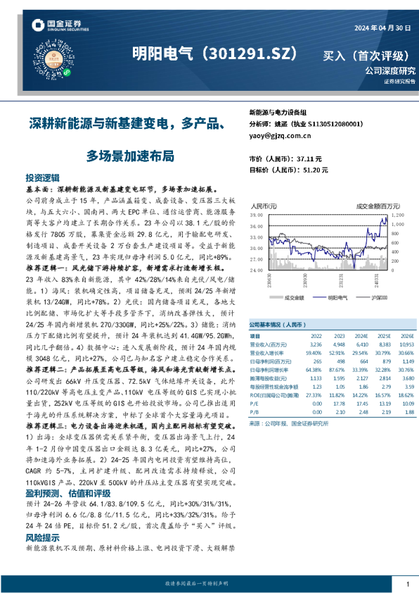 深耕新能源与新基建变电,多产品、多场景加速布局