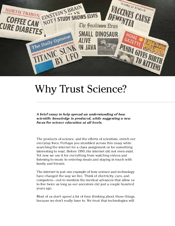 为什么要信任科学 ？