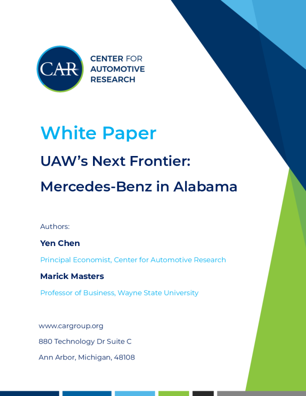美国汽车工人联合会（UAW）的下一个前沿：阿拉巴马州的梅赛德斯-奔驰——白皮书