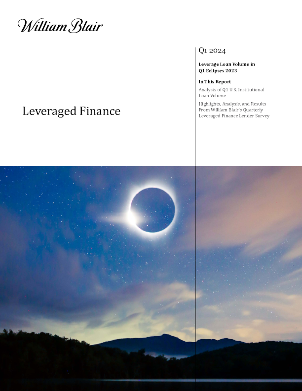 2023 年第一季度的杠杆贷款额
