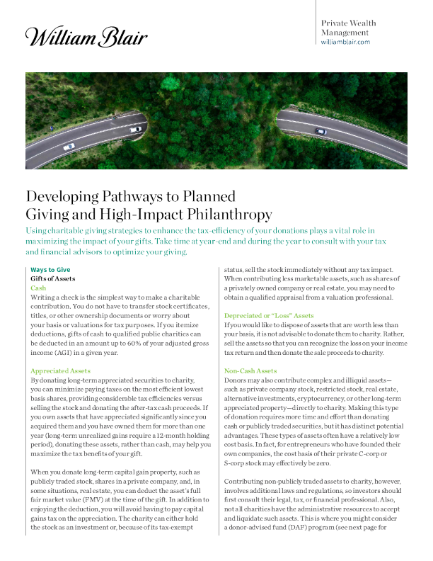 发展计划捐赠和高影响力慈善事业的途径