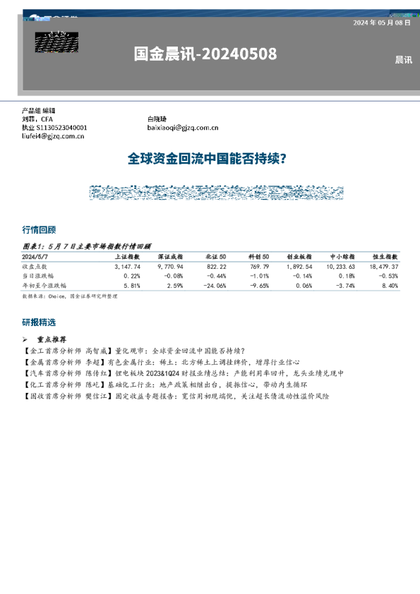 国金晨讯