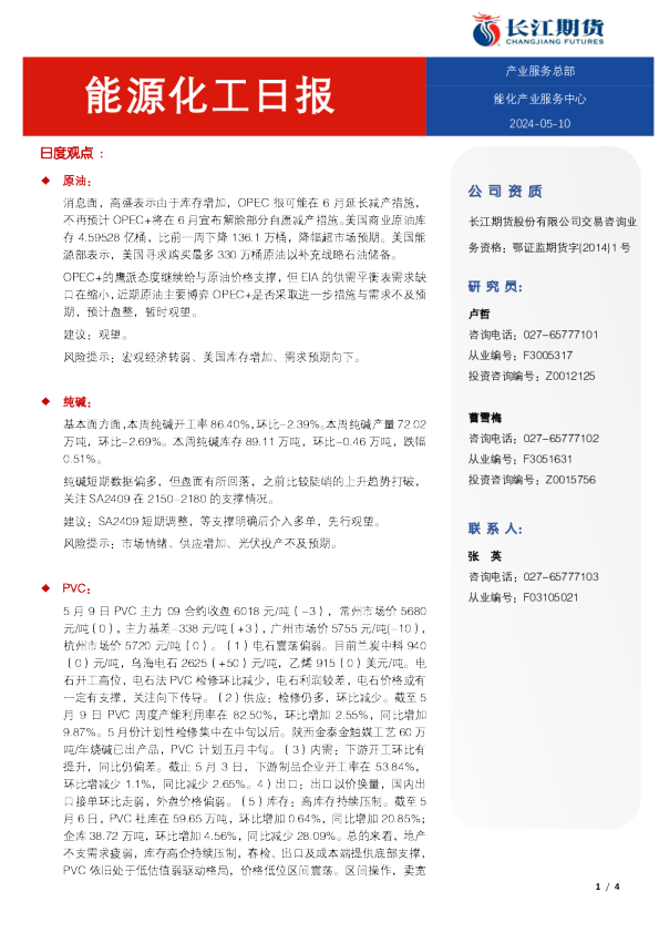 能源化工日报