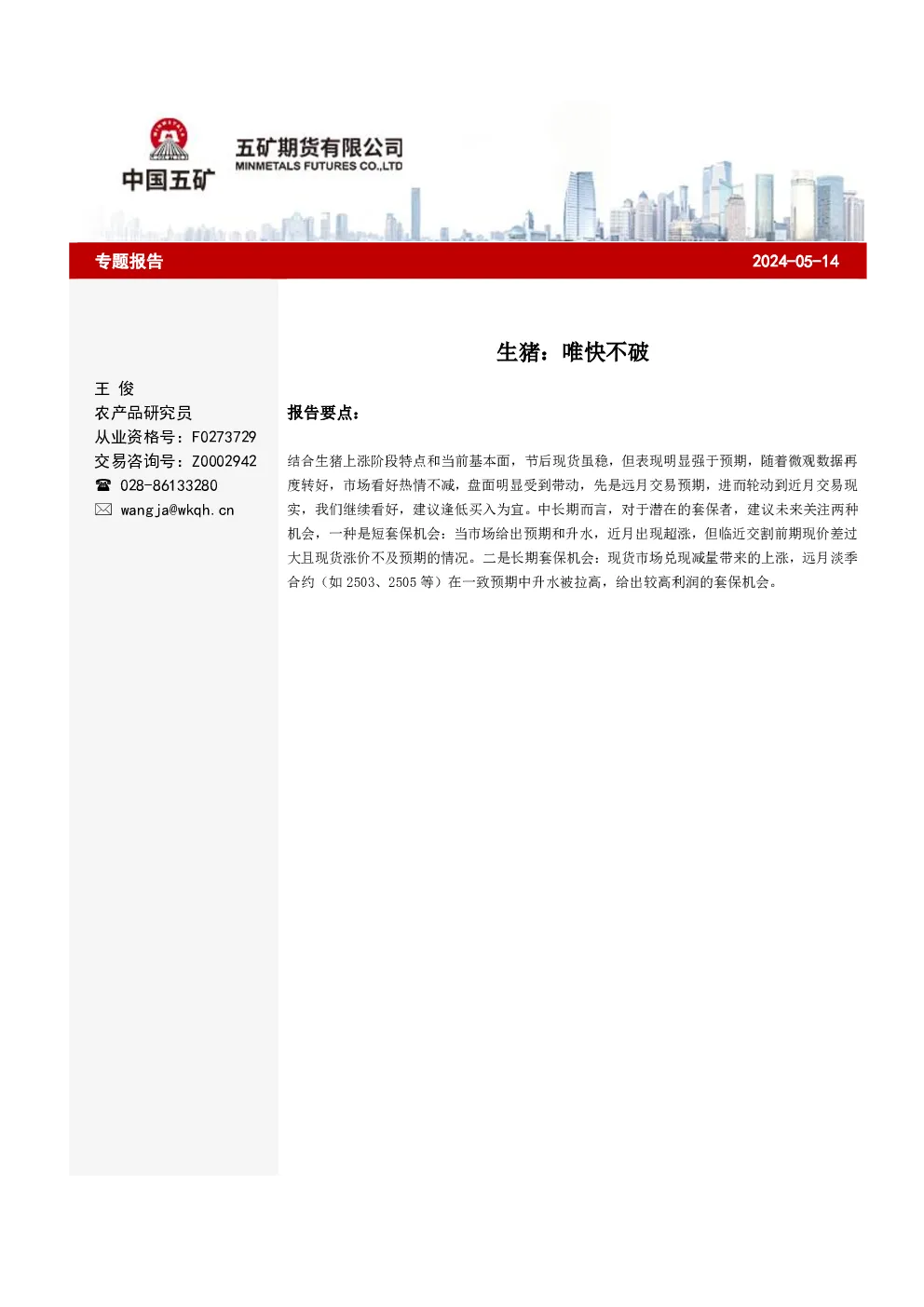 报告封面
