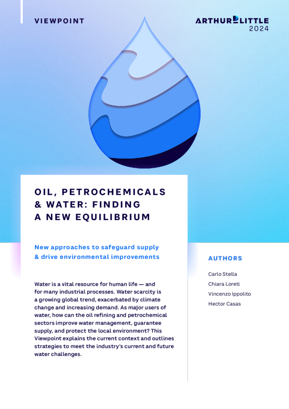 石油 , 石化产品和水 : 找到新的平衡