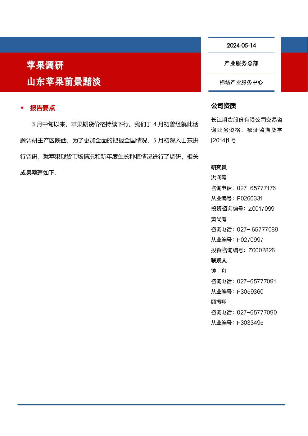 报告封面