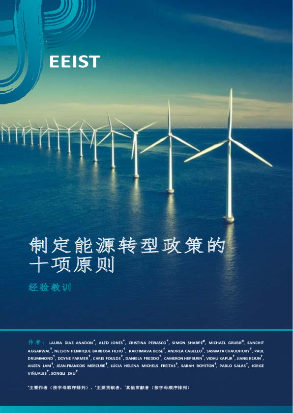 制定能源转型政策的十项原则