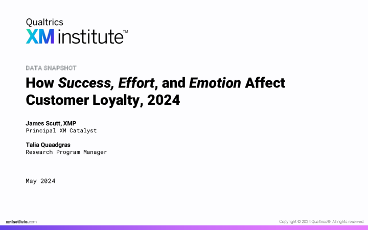 成功 ， 努力和情感如何影响客户忠诚度