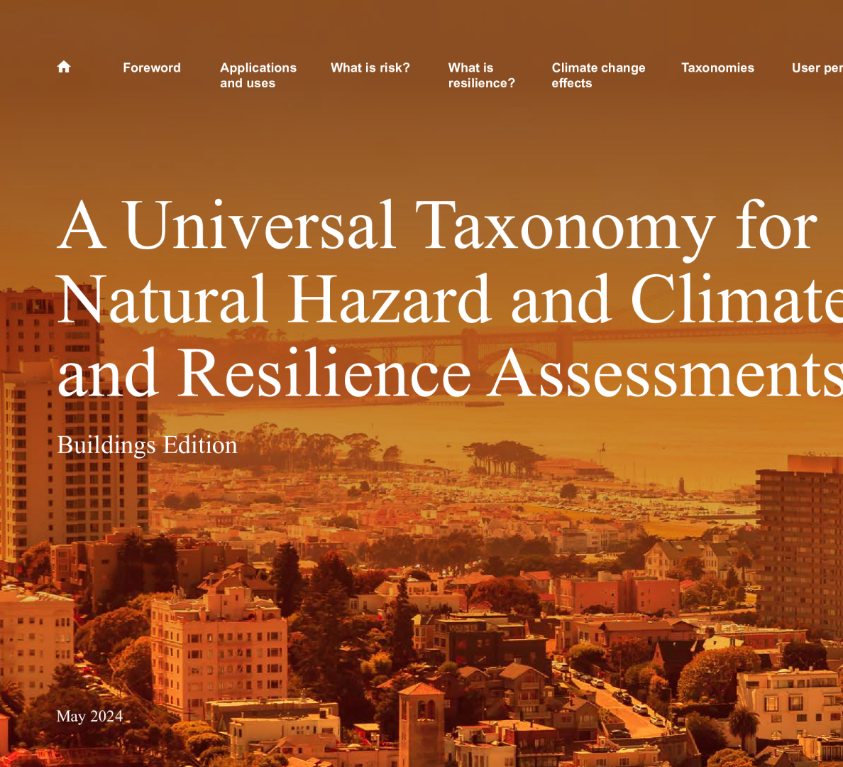 《自然灾害和气候风险及韧性评估的通用分类法》