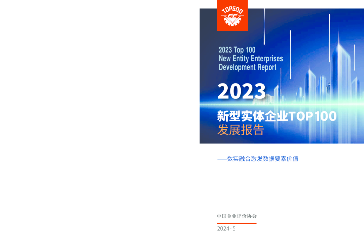 2023新型实体企业TOP100发展报告中企评