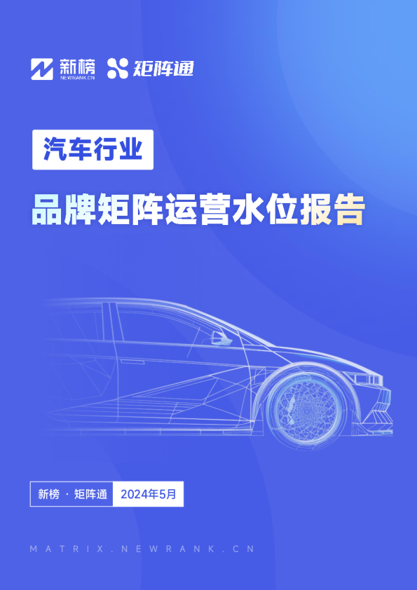 汽车行业品牌矩阵运营水位报告