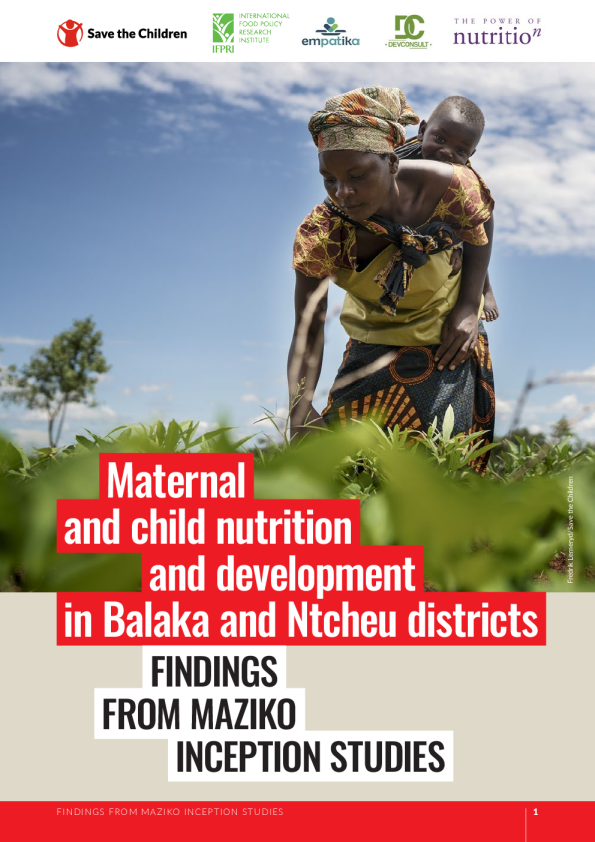 Balaka 和 Ntcheu 地区的母婴营养与发育 : MAZIKO 初始研究的结果