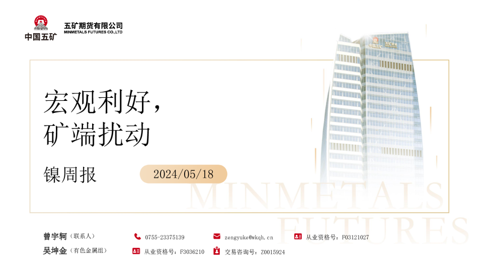 镍周报：宏观利好，矿端扰动