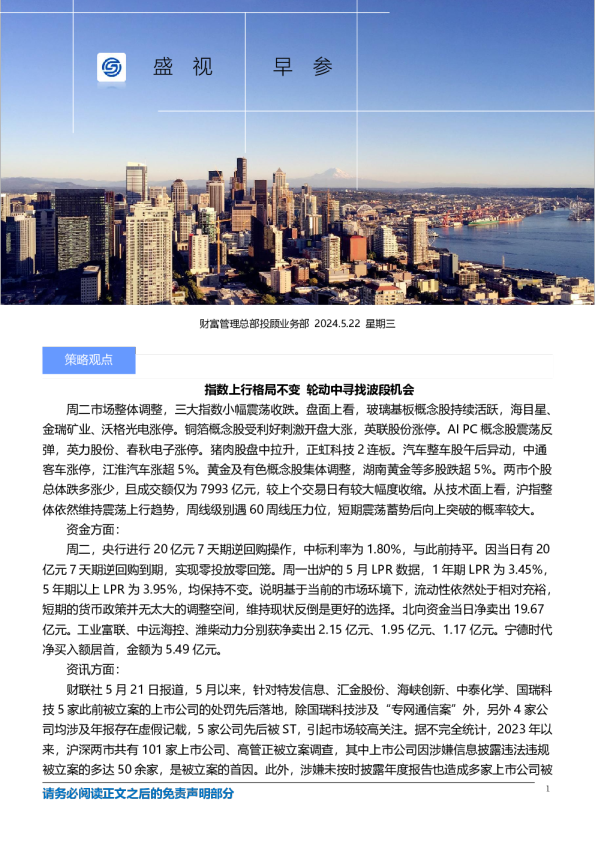 国盛证券盛视早参