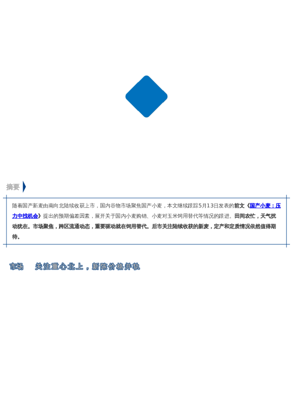 【市场聚焦】国产小麦:小麦VS玉米
