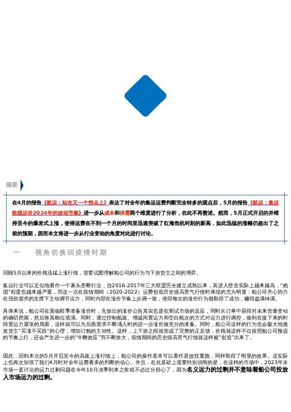 【市场聚焦】航运:对近期集运运费暴涨的再次讨论