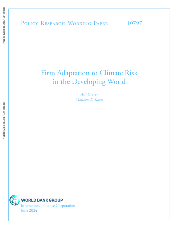 发展中国家企业对气候风险的适应