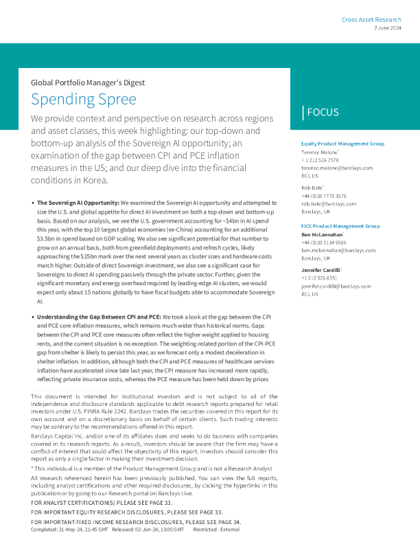 全球投资组合经理摘要 ： Spending Spree