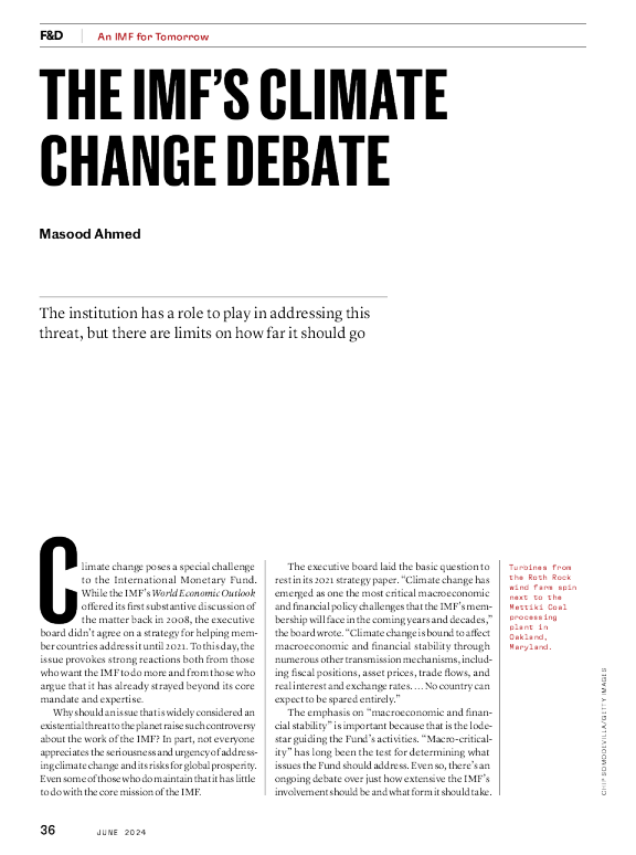国际货币基金组织的气候变化辩论