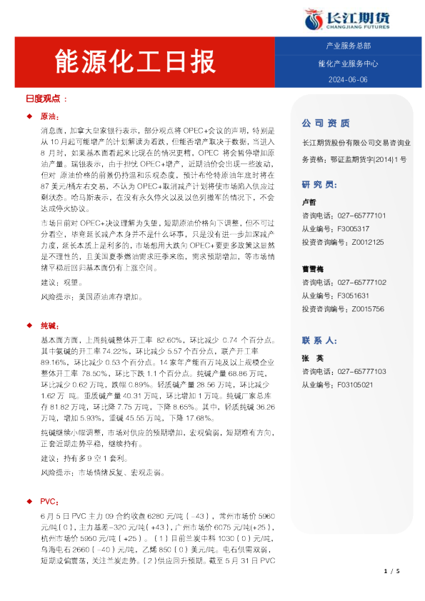能源化工日报