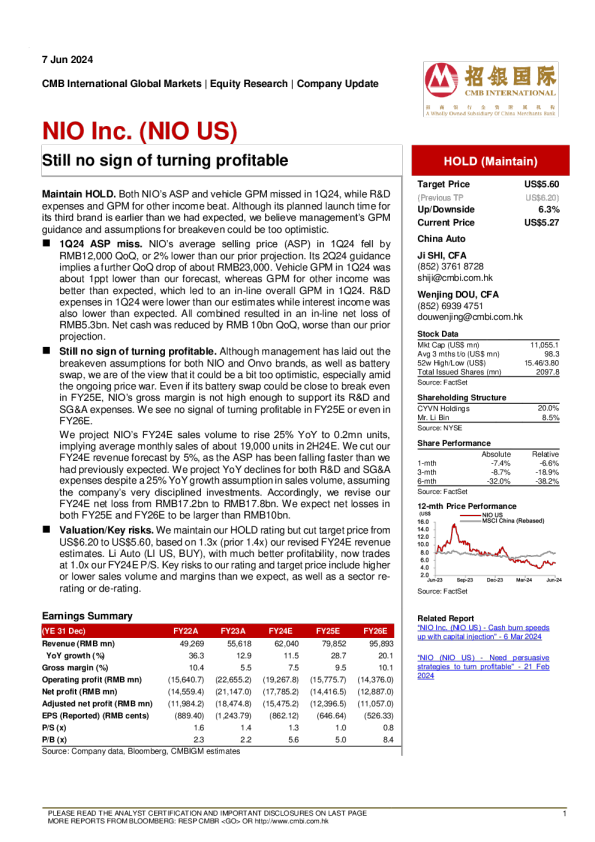 仍然没有盈利的迹象