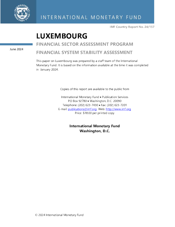 卢森堡：金融部门评估计划-金融体系稳定性评估