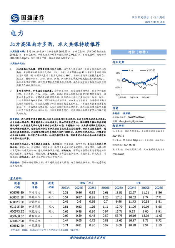 北方高温南方多雨，水火共振持续推荐