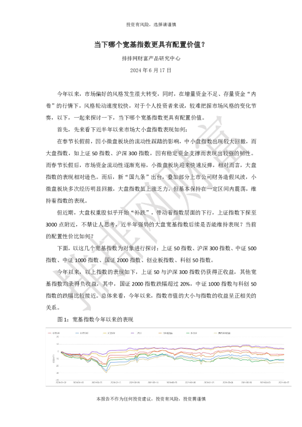 当下哪个宽基指数更具有配置价值？