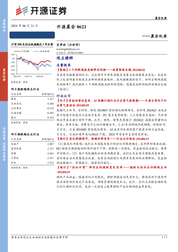 开源晨会