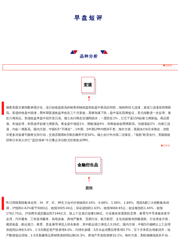 上海中期期货——早盘策略20240621