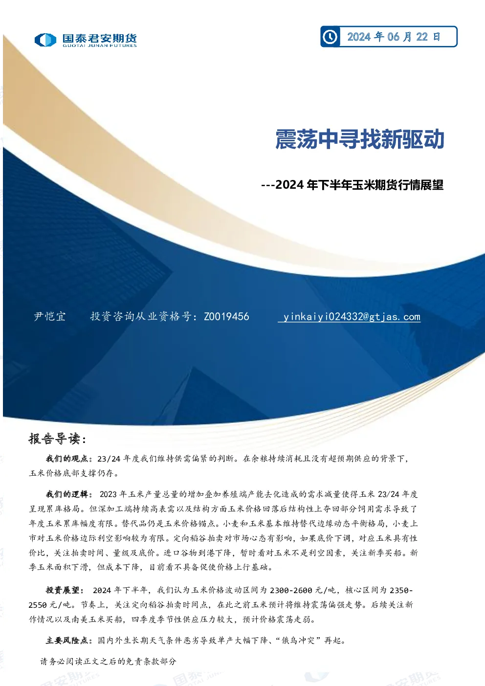 报告封面