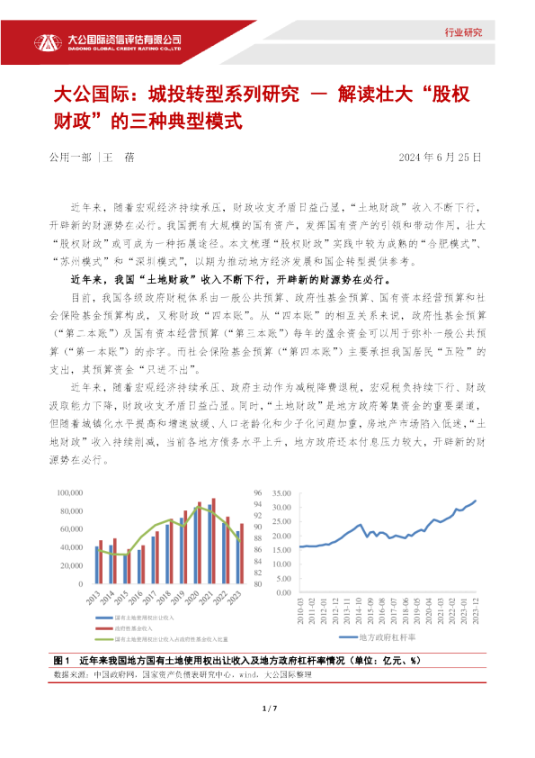 城投转型系列研究―解读壮大“股权财政”的三种典型模式