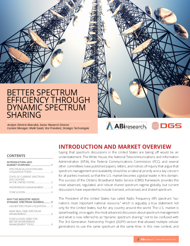 通过动态频谱共享提高频谱效率
