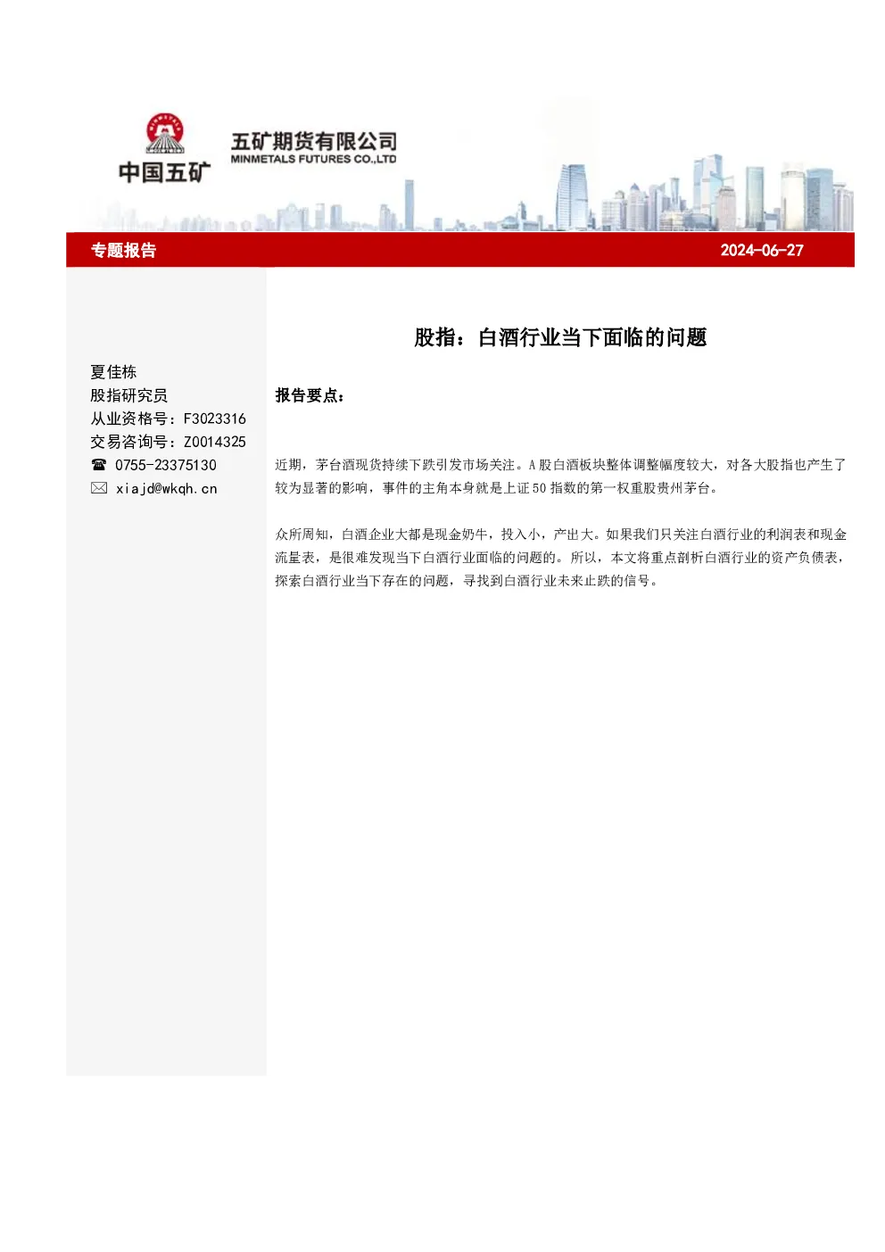 报告封面