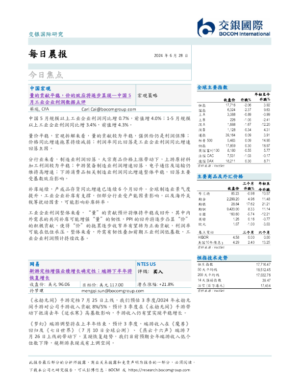 交银国际每日晨报