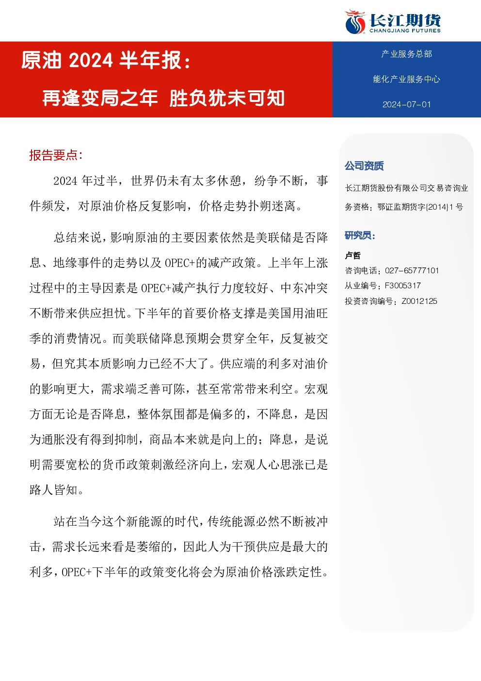 报告封面