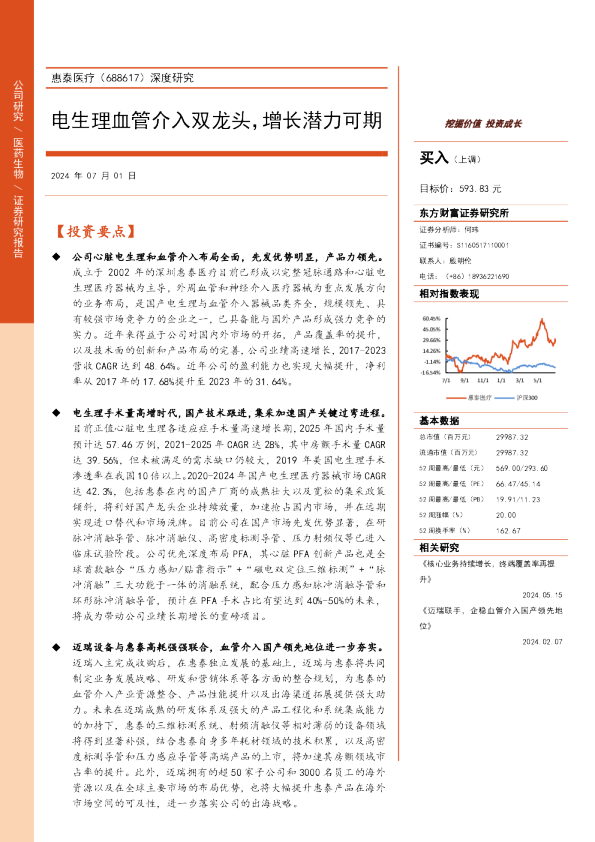 深度研究：电生理血管介入双龙头，增长潜力可期