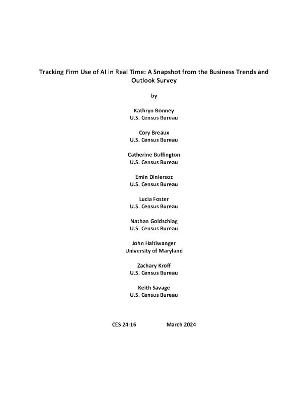 企业业使用 AI 追尾跟踪报告