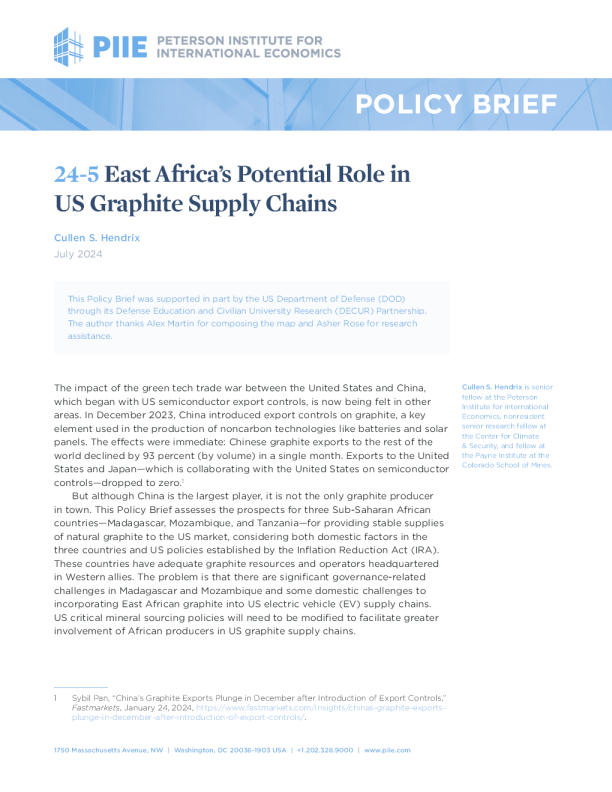 东非在美国石墨供应链中的潜在作用