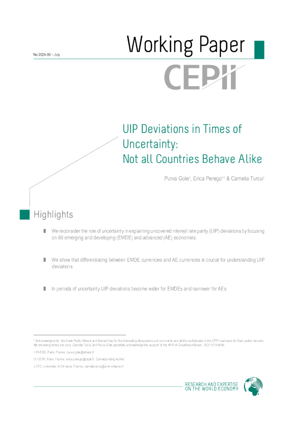 不确定性时期的 UIP 偏差 ： 并非所有国家都表现相似