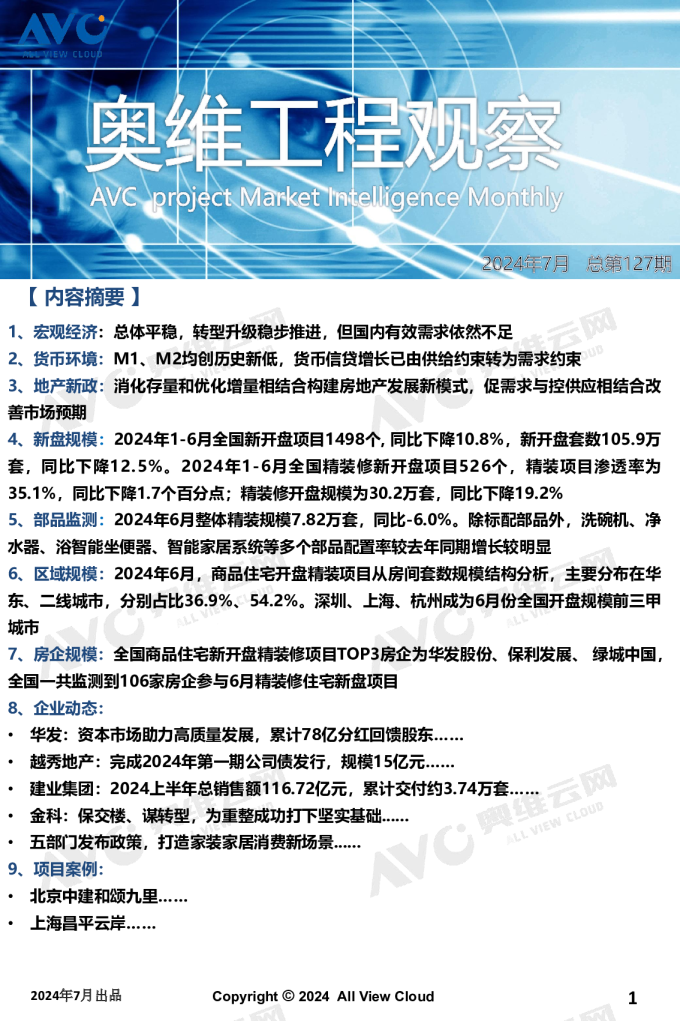 2024年6月奥维工程观察