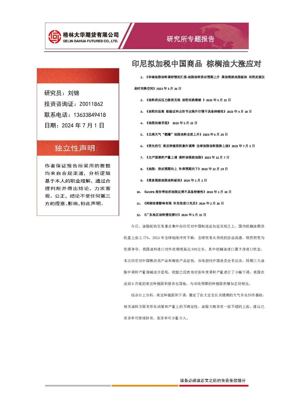 报告封面