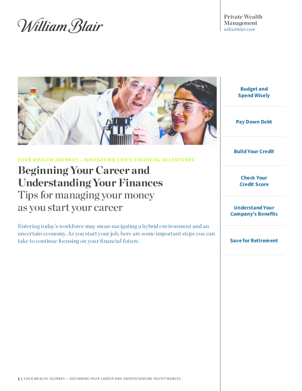 开始你的职业生涯和了解你的财务