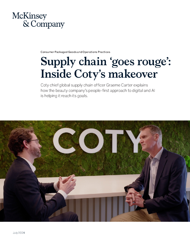 供应链 “红润 ” ： 科蒂的改头换面