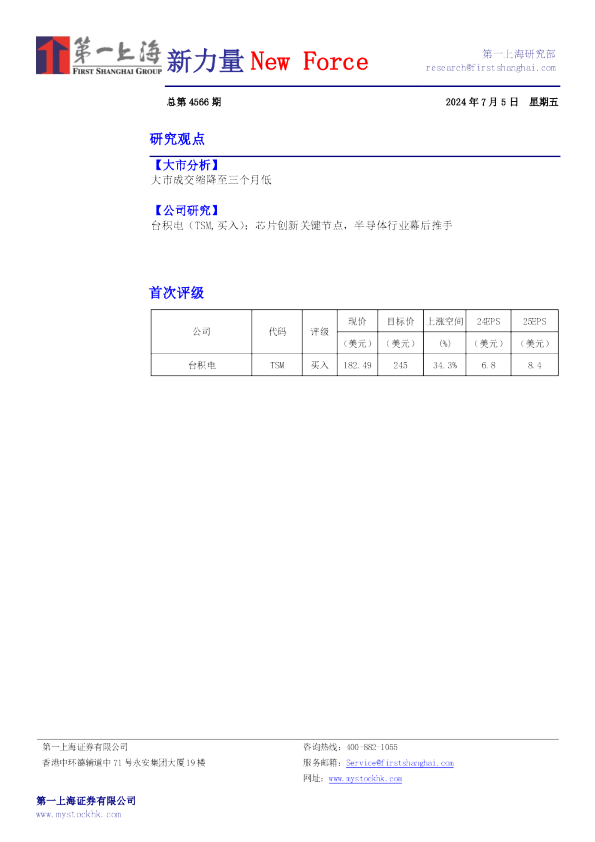新力量New Force总第4566期