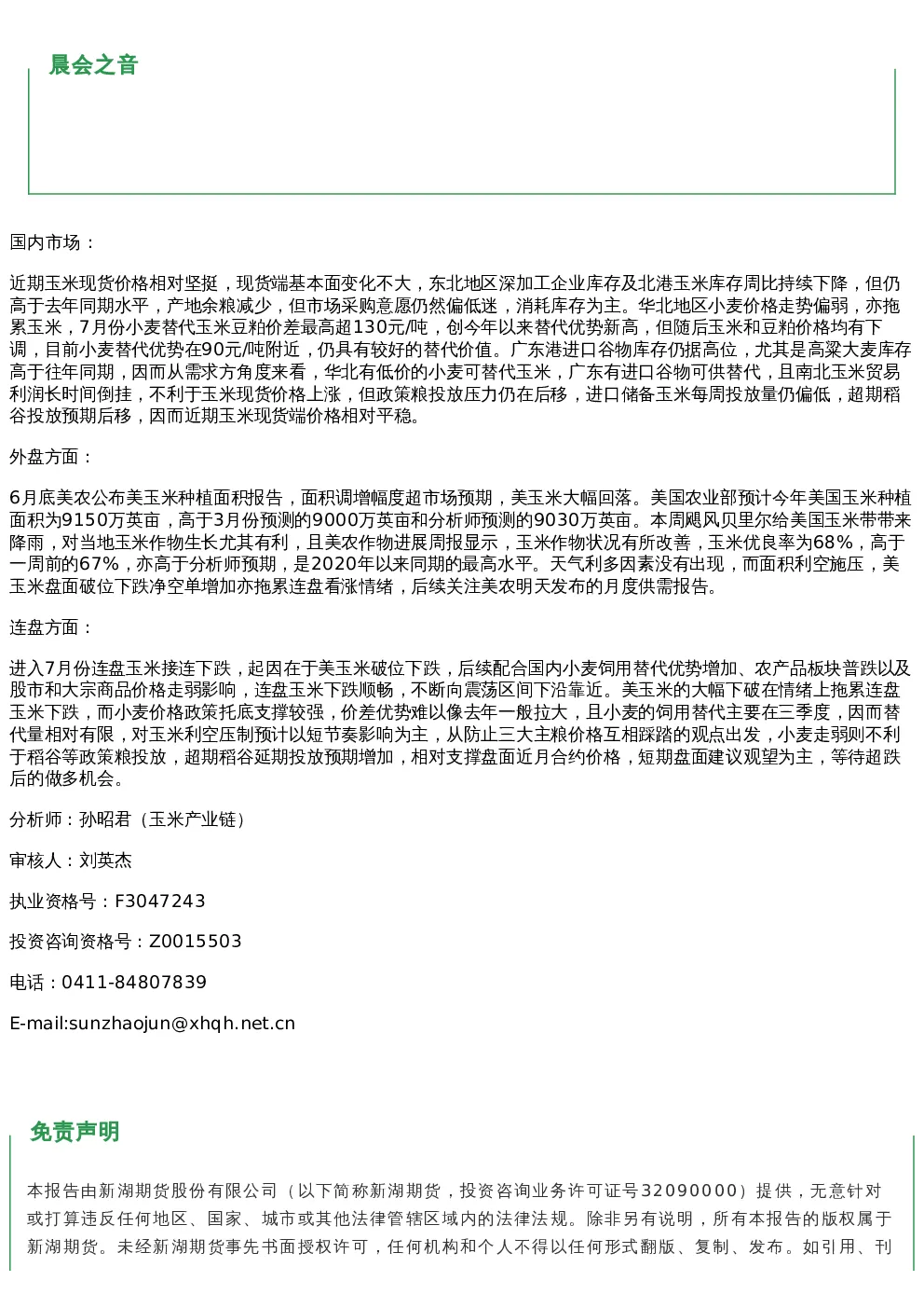 报告封面