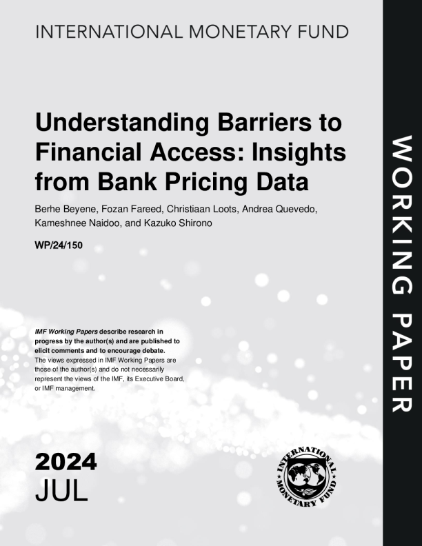 理解金融准入的障碍 : 来自银行定价数据的启示