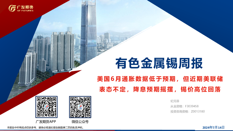 有色金属锡周报