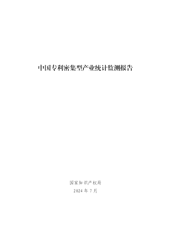 2024年中国专利密集型产业统计监测报告